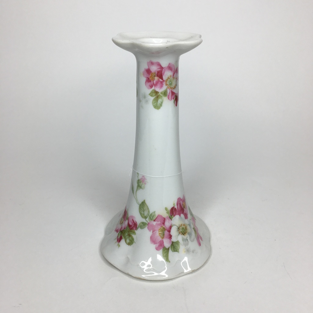 Фарфоровый подсвечник с цветами 15 см Арт 527