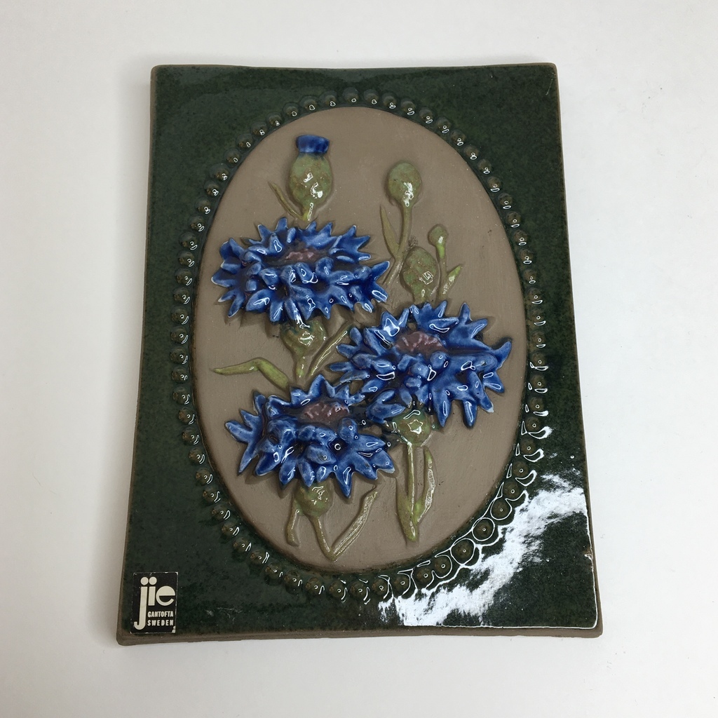 Керамическое панно «Голубые васильки» 14х18 см Арт 657