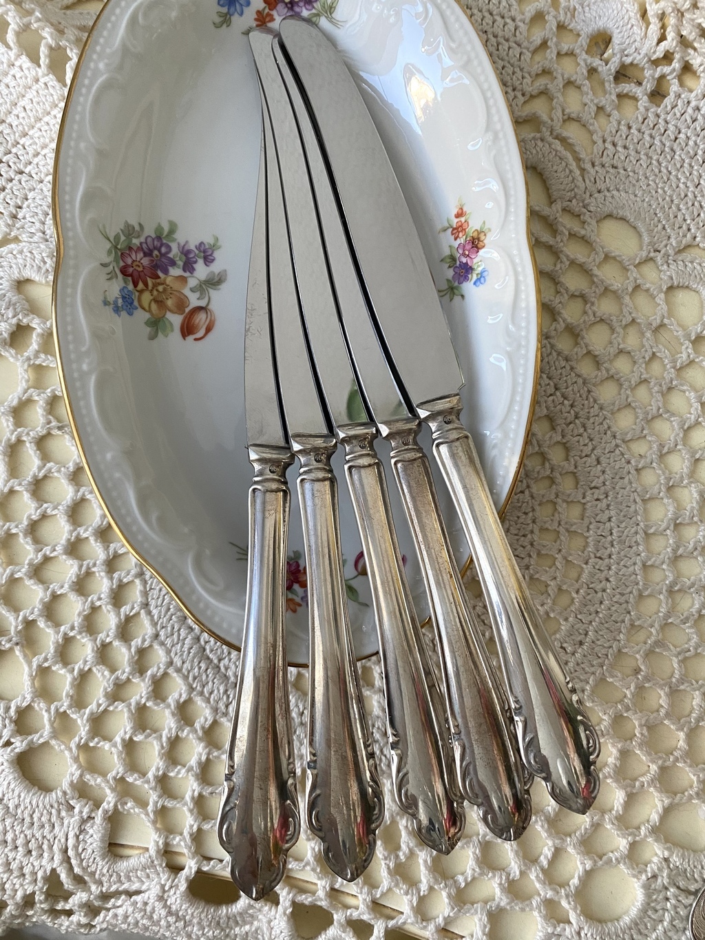 ✨Столовый нож серебрение 24 см Арт 1026