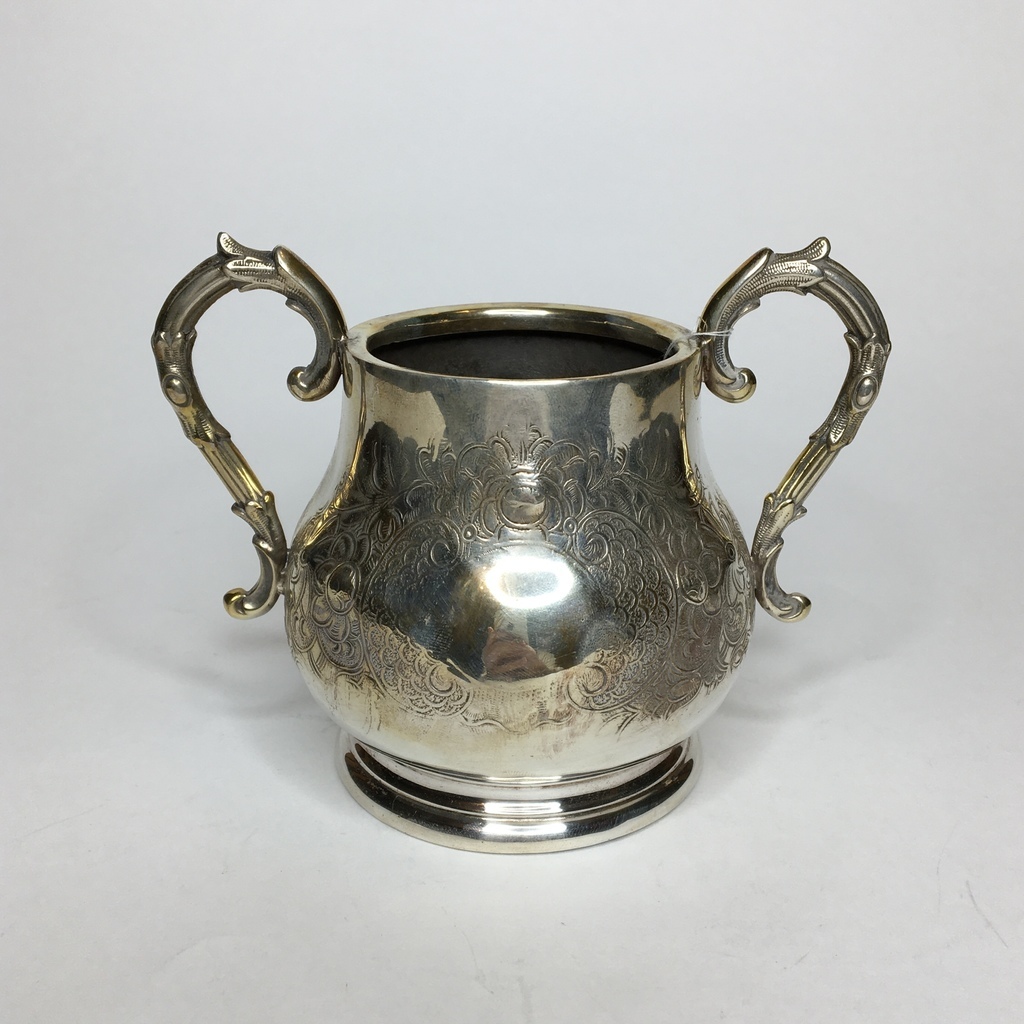 ✨Старинная Сахарница с ручками серебрение Англия Арт 1031