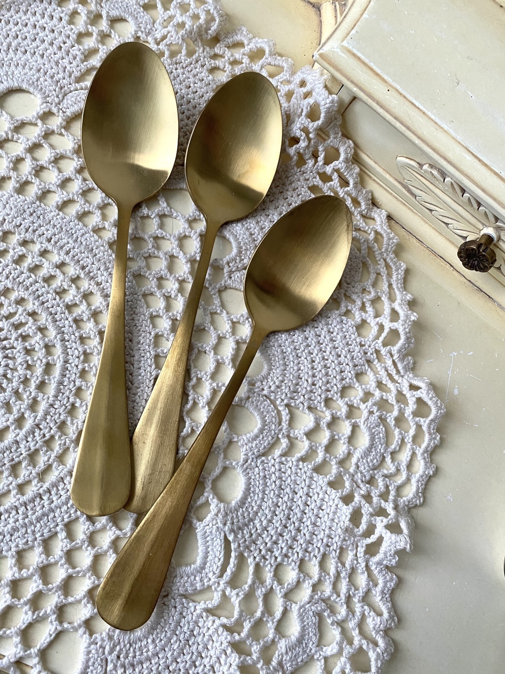 ⭐️Ложка столовая золотая 20 см Арт 1041