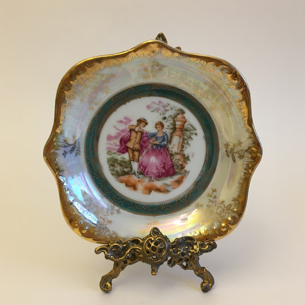 ✨Блюдо малое  с пасторальной сценкой Арт 1359