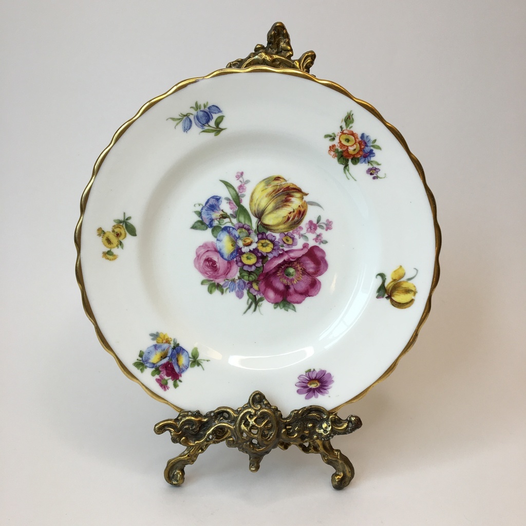 Тарелка пирожковая Англия начало 20 века костяной фарфор 17,5 см Арт 1599