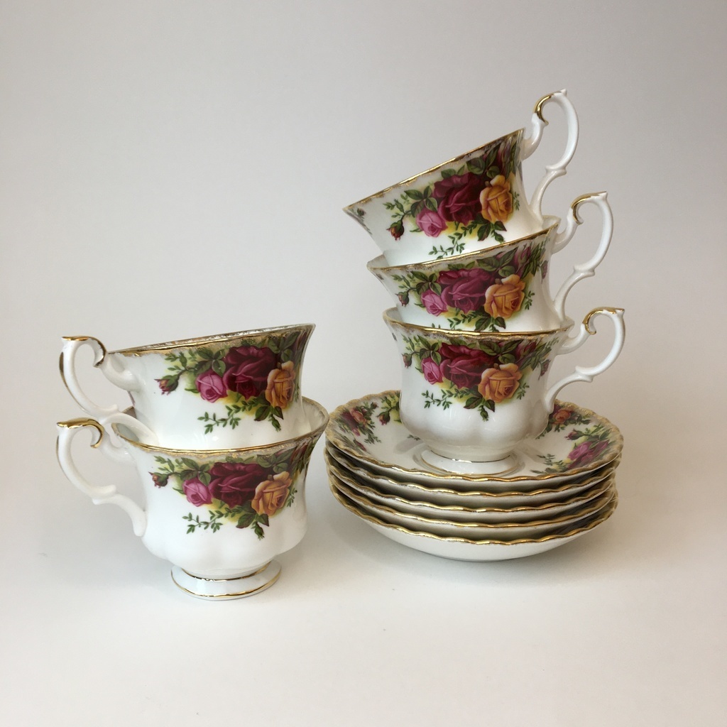 ✨Чайная пара "Old Country Roses" Royal Albert Англия 1960-е костяной фарфор Арт 1537