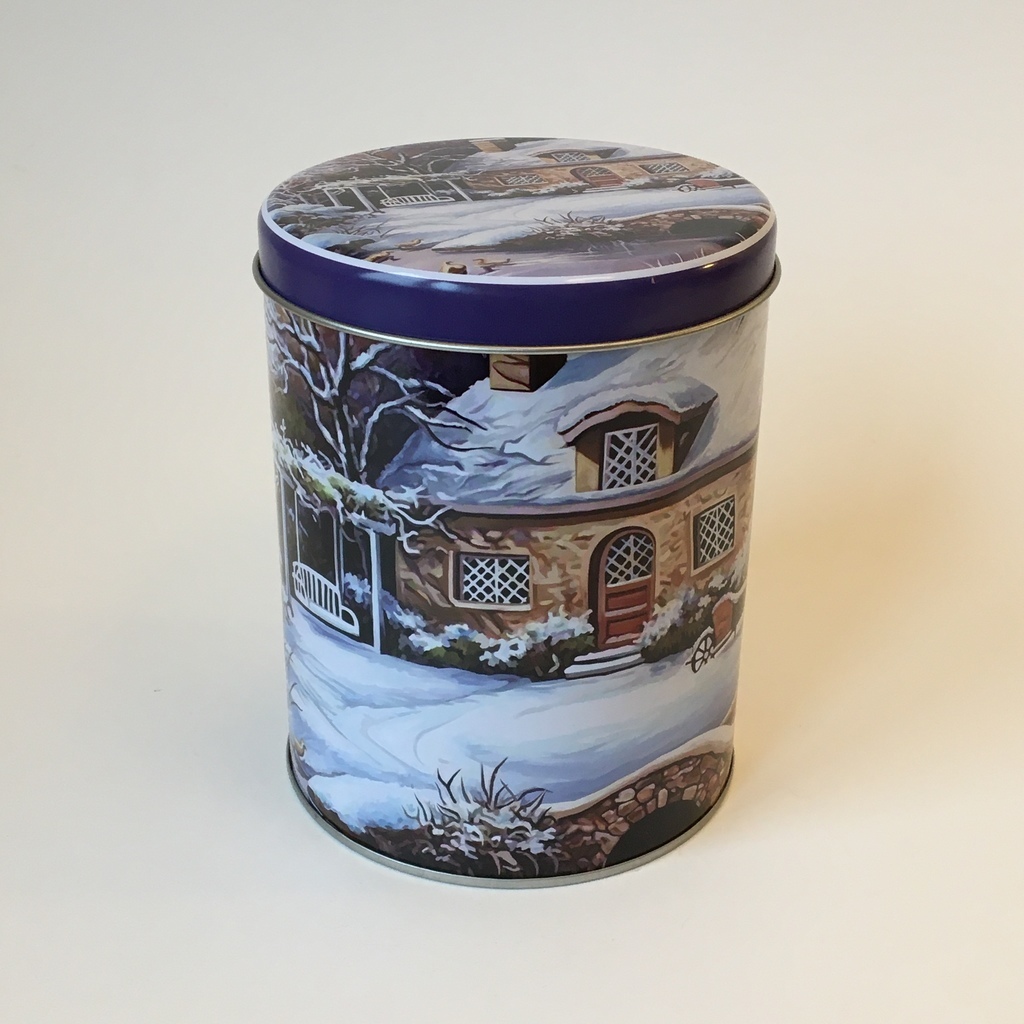 Банка жестяная "Зима" 14 см арт 368
