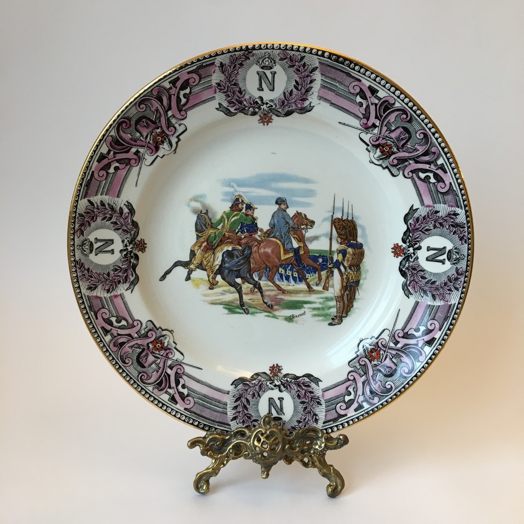 ✨Кабинетная тарелка  "Наполеон: Битва при Йене 1806 года" Boch Freres Арт 1526