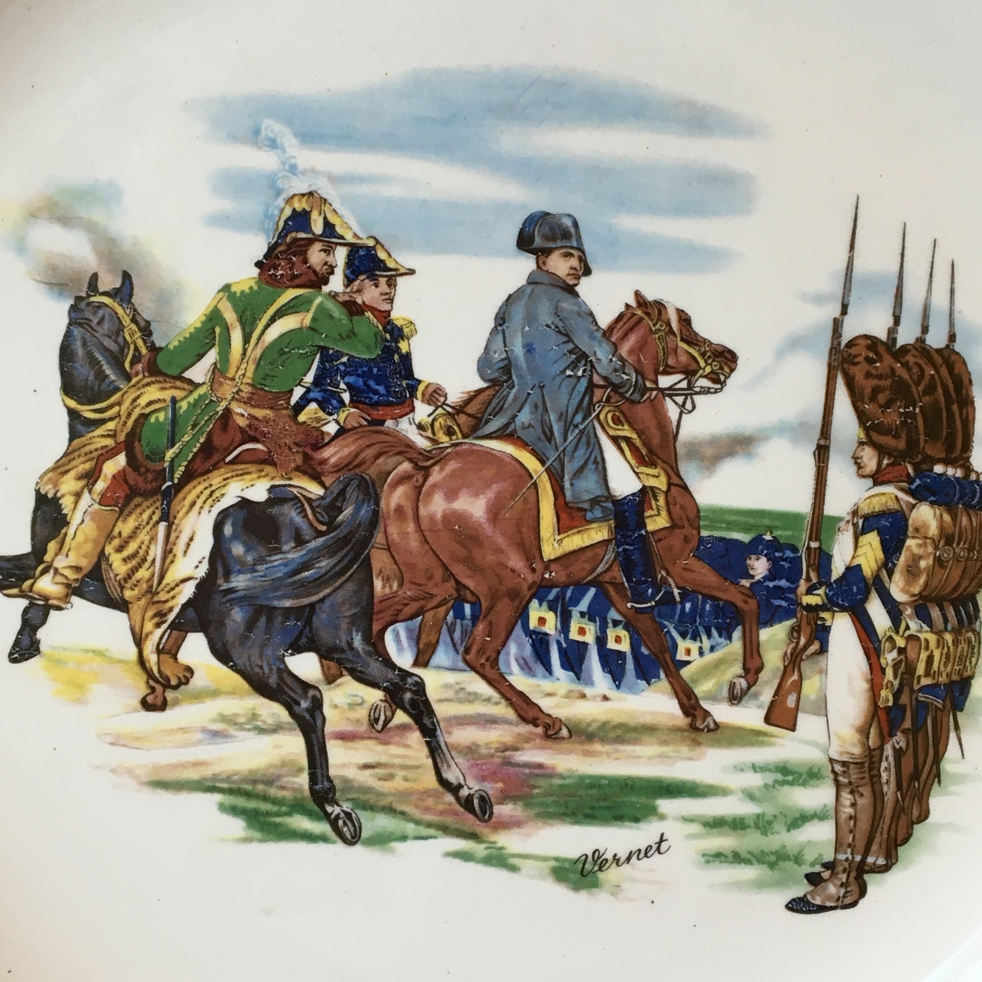 ✨Кабинетная тарелка  "Наполеон: Битва при Йене 1806 года" Boch Freres Арт 1526