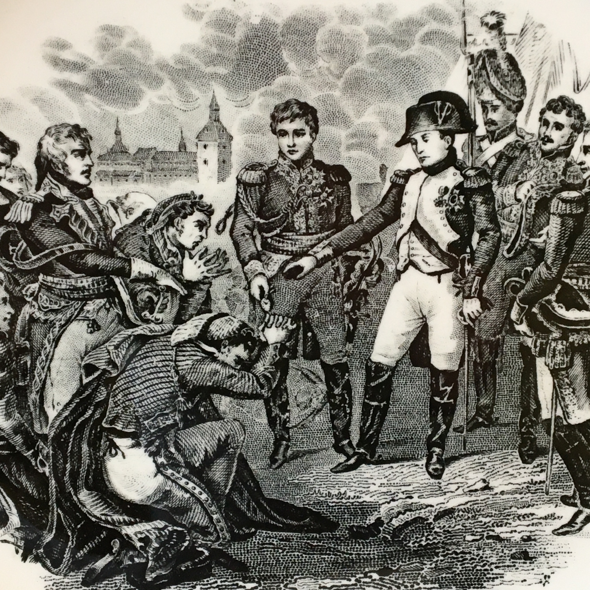 ✨Тарелка "Наполеон перед Мадридом" Boch Freres la Louviere Бельгия 1920-1930-е фаянс 24 см