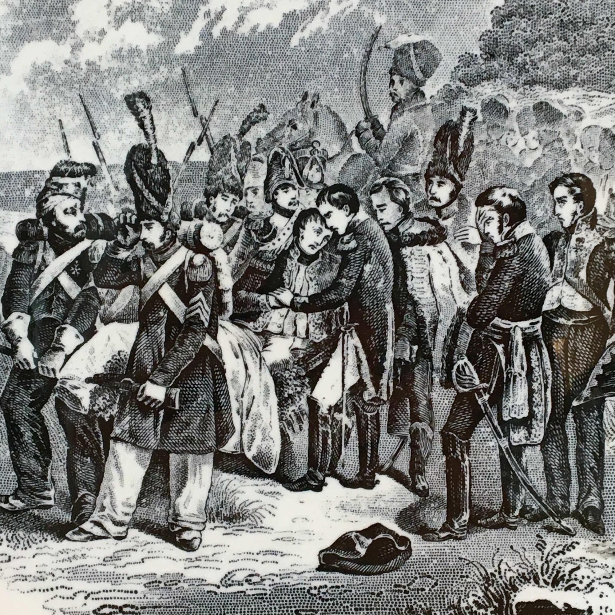 ✨Тарелка "Наполеон: Смерть Маршала Ланна" Boch Freres la Louviere Бельгия 1920-1930-е фаянс 24 см