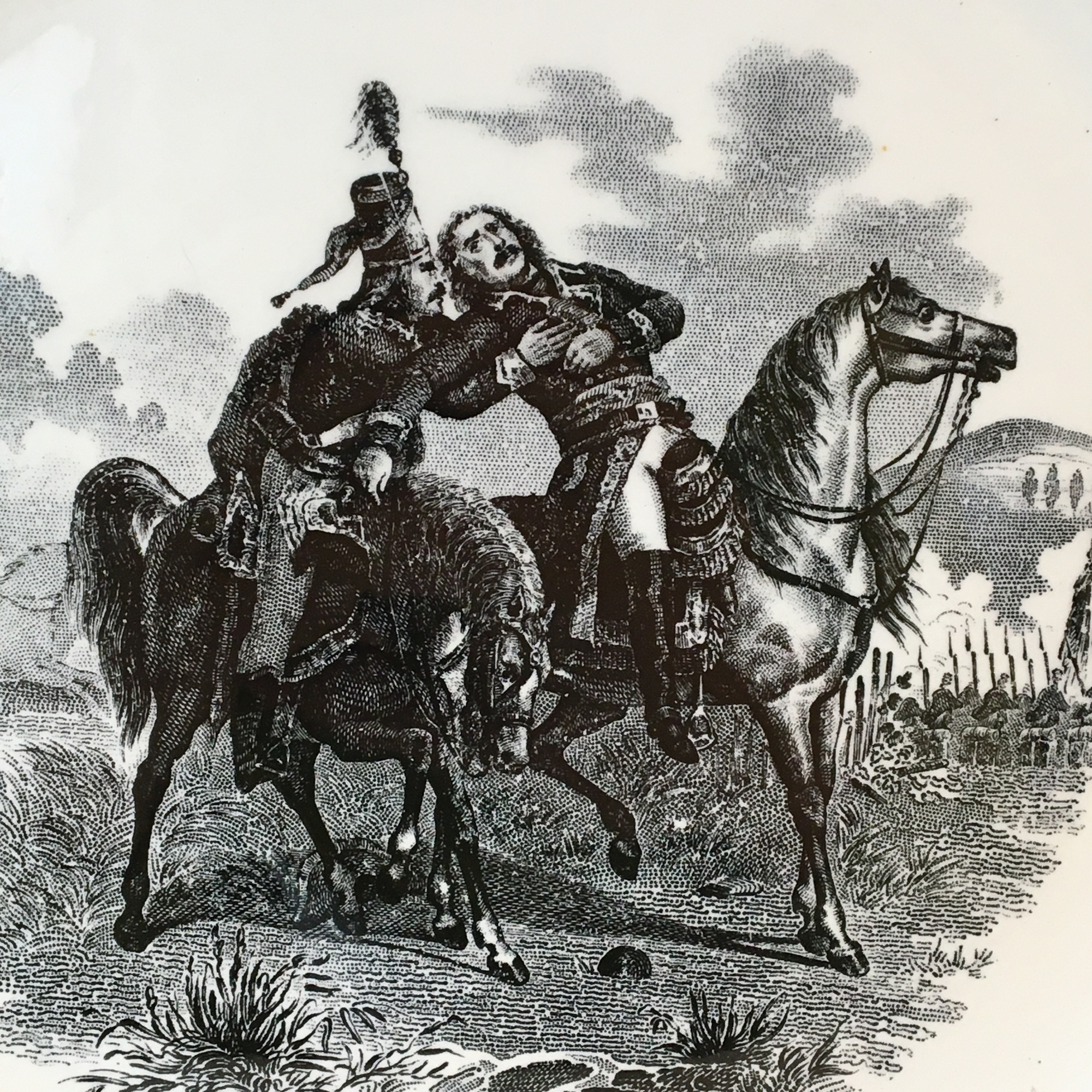 ✨Тарелка декоративная "Наполеон: Смерть Генерала Дезе в Битве при Маренго" Boch Freres Бельгия 1930-е фаянс 24 см