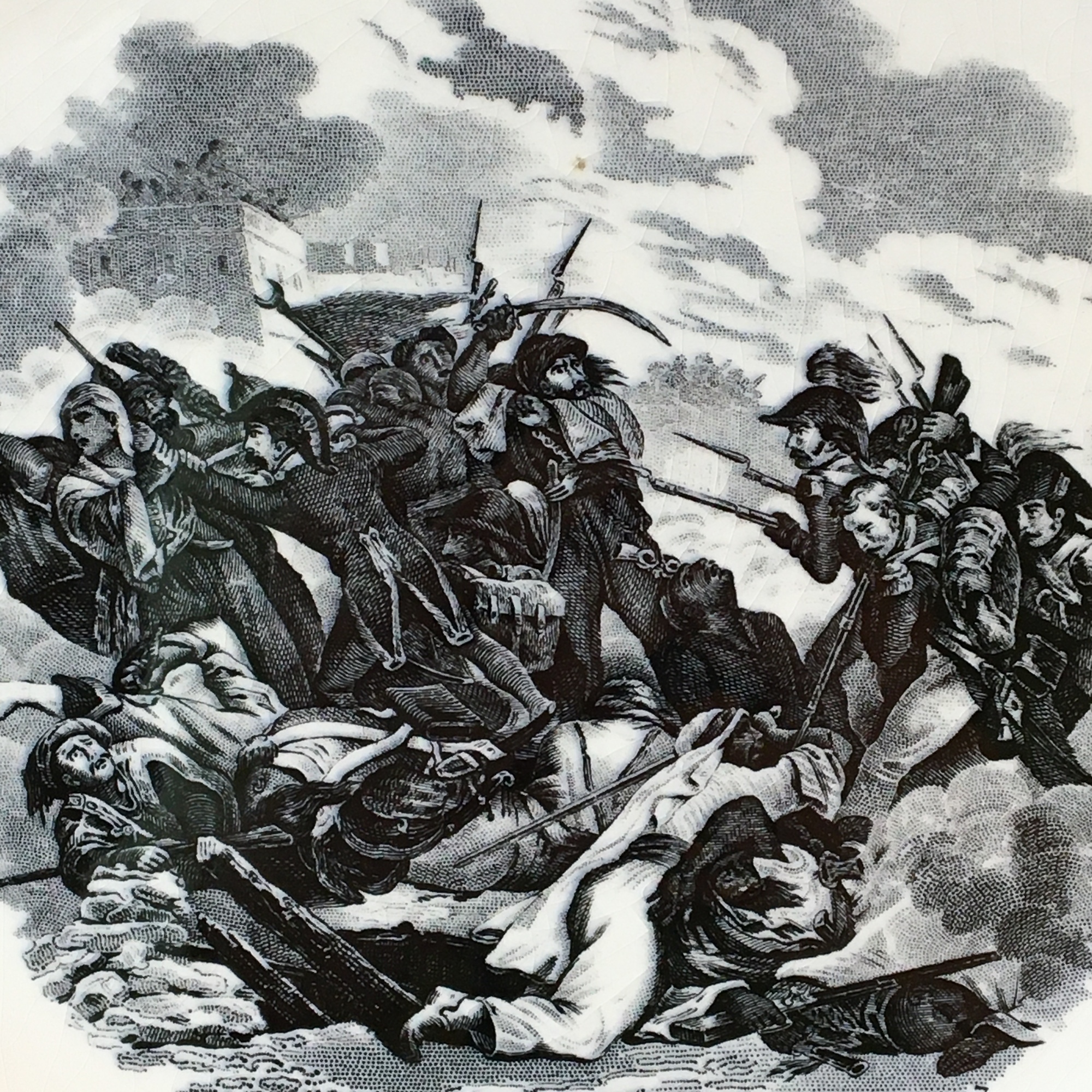 ✨Тарелка "Наполеон: Combat de Benhout" Boch Freres la Louviere Бельгия 1920-1930-е фаянс 24 см