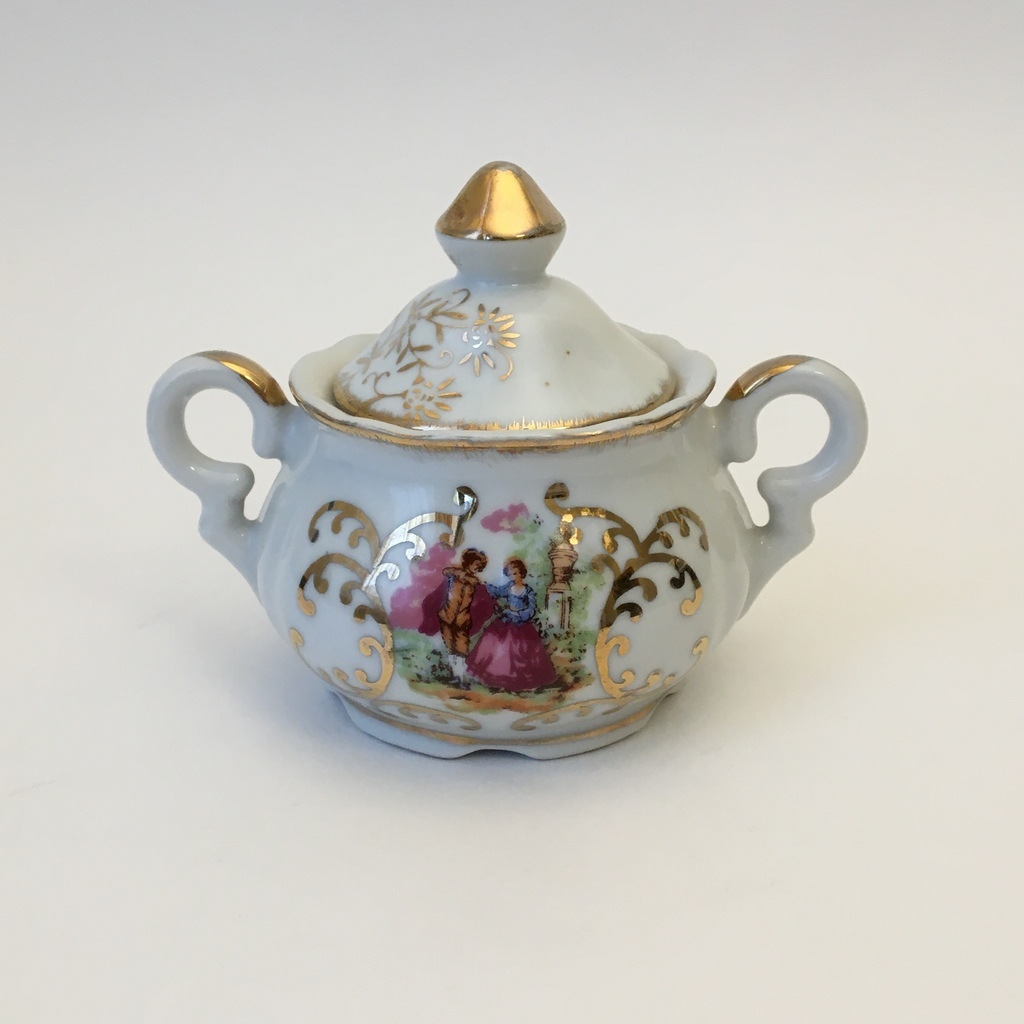 Сахарница "Пасторальная Сценка" Германия фарфор