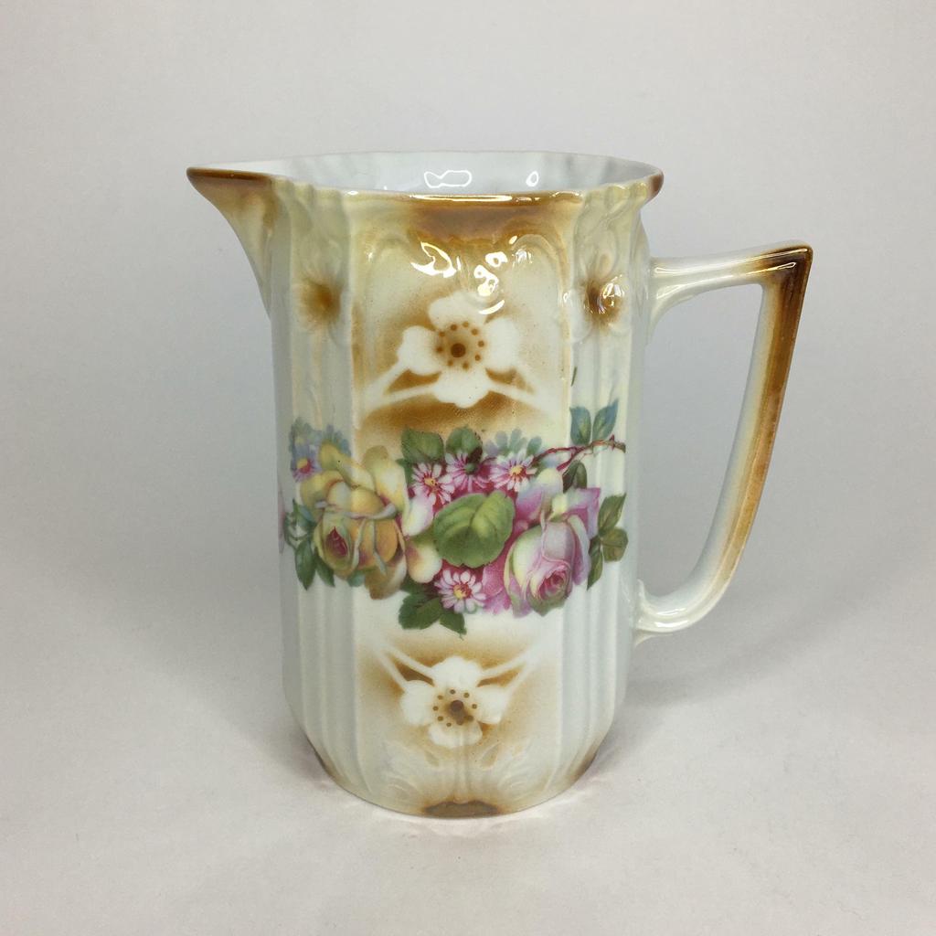 Кувшин  цветы перламутр 14 см арт 8324