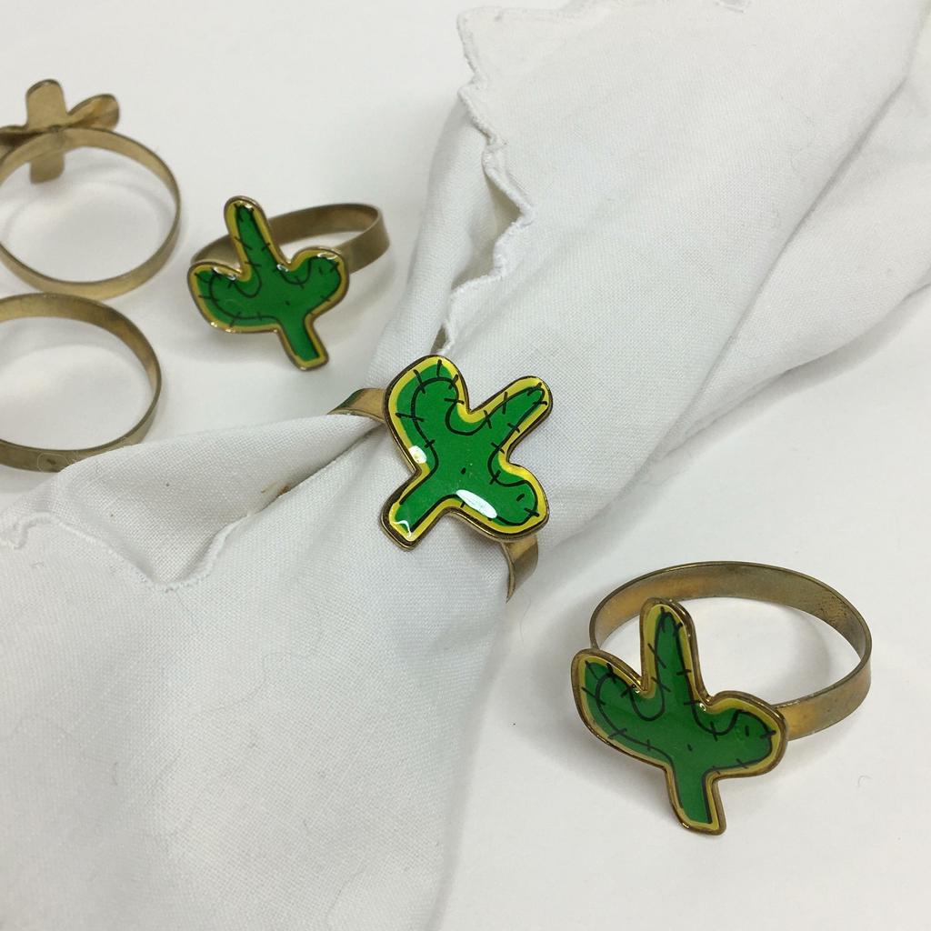 ✨Кольцо для салфеток «Кактус» латунь Арт 8362