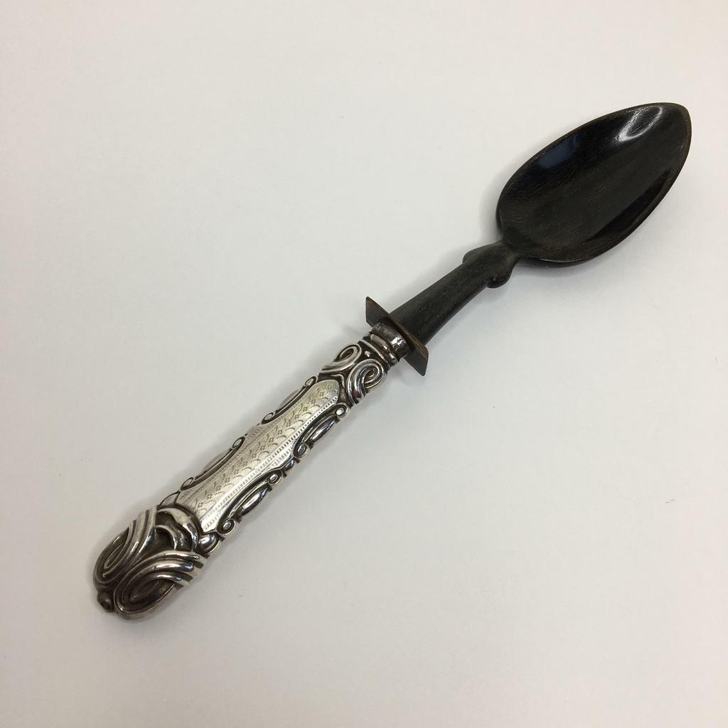 ✨Старинная ложка для салата серебрение 26 см Арт 8377