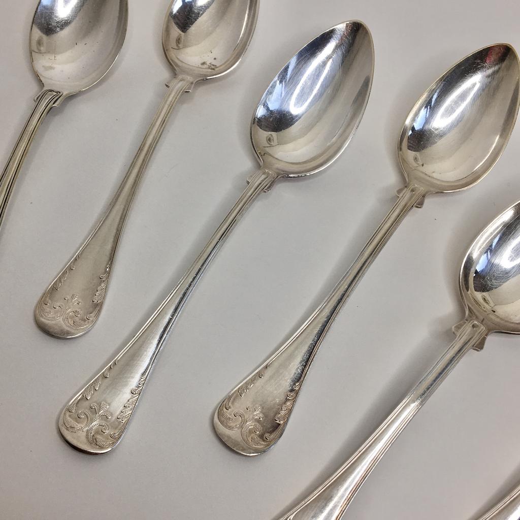 ✨Столовая  ложка серебрение «Old French» Швеция  18 см Арт 8397