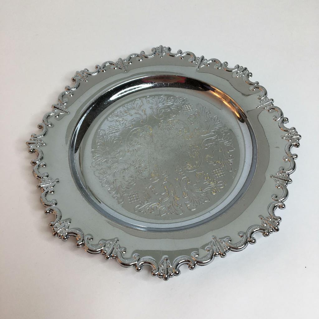 ✨Тарелка металл с ажурным краем 19 см арт 148