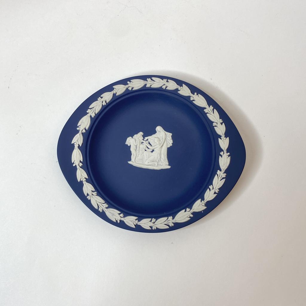 Тарелочка Wedgwood синий бисквит 13см арт 409