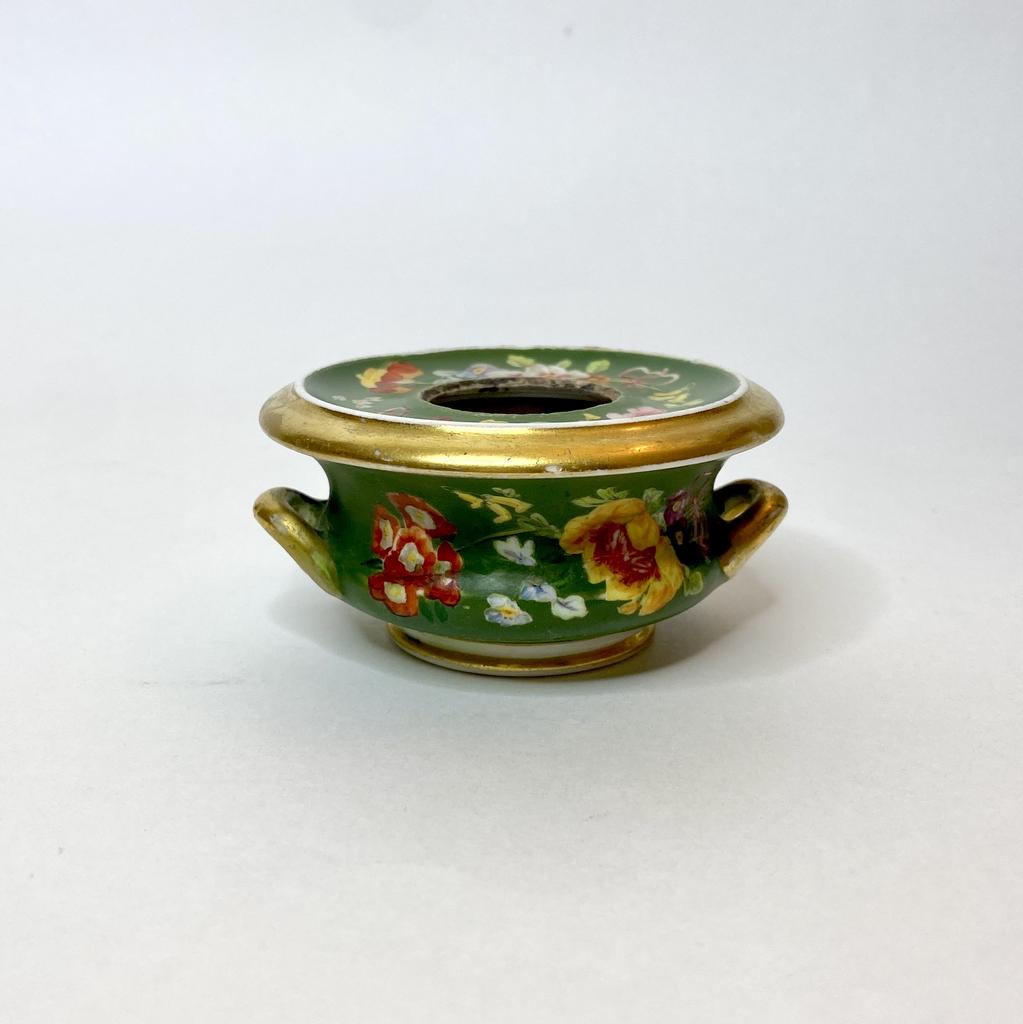 Старинная ароматница роспись 8 см арт 506