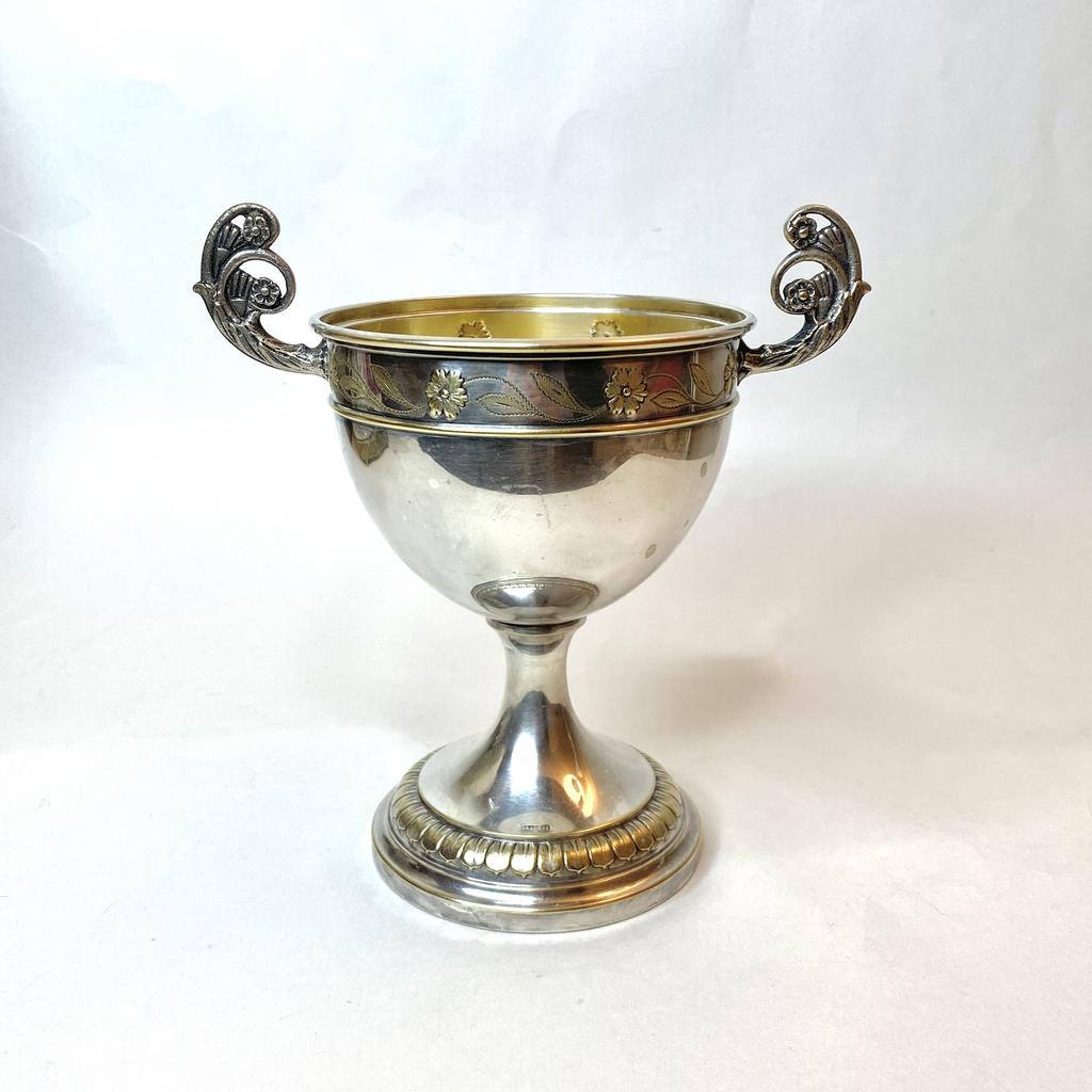 Вазочка на ножке серебрение 17 см Швеция арт 681