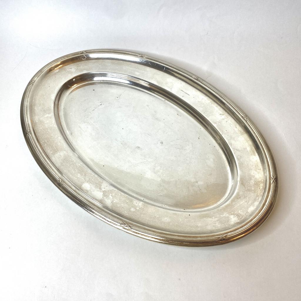 Поднос овальный серебрение Швеция 37 см арт 192