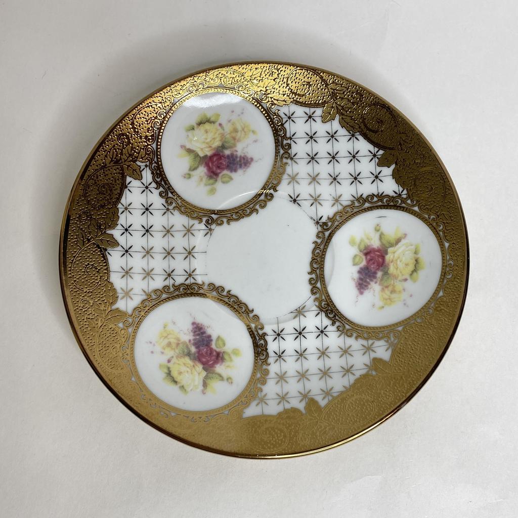✨Блюдце «Розочки» золото 14 см Англия Арт 1066