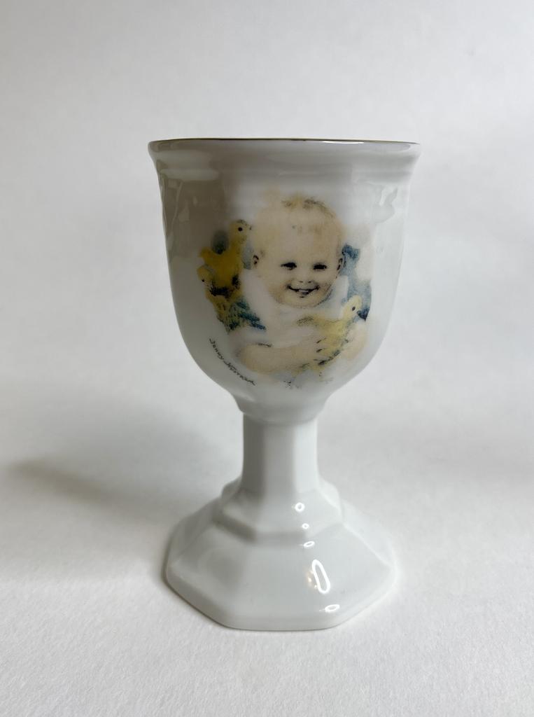 ✨Фарфоровая пашотница на ножке Швеция 9 см Арт  218