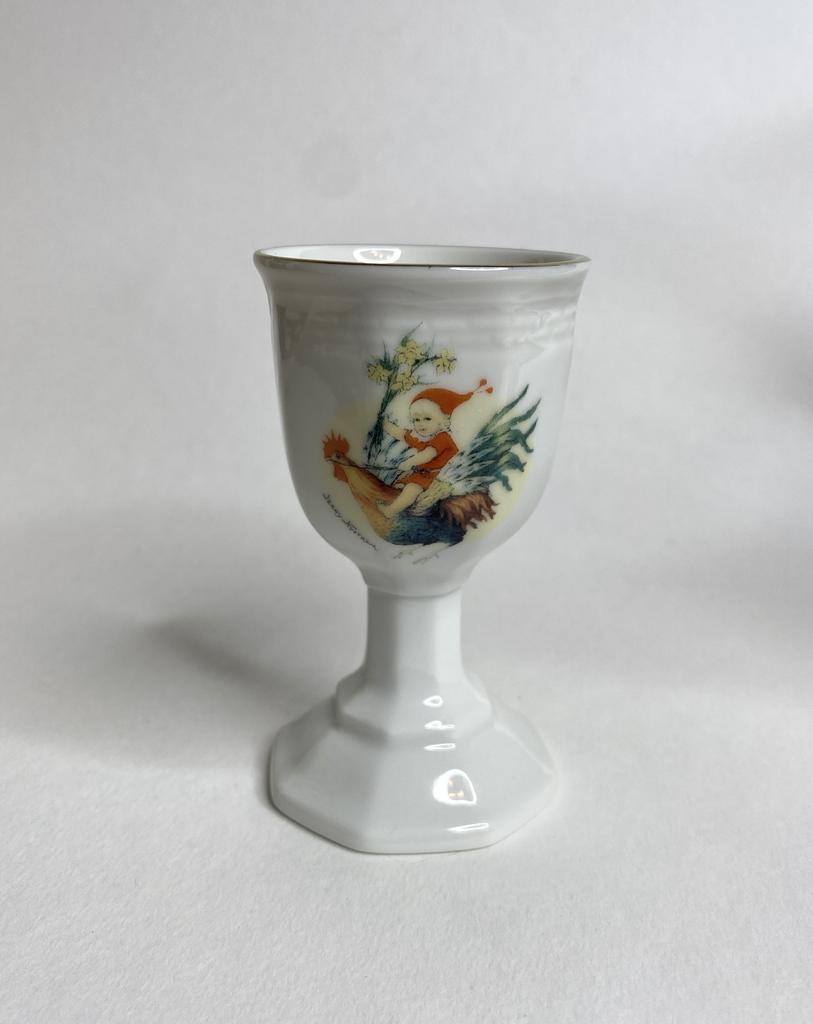 ✨Фарфоровая пашотница на ножке Швеция 9 см Арт 219