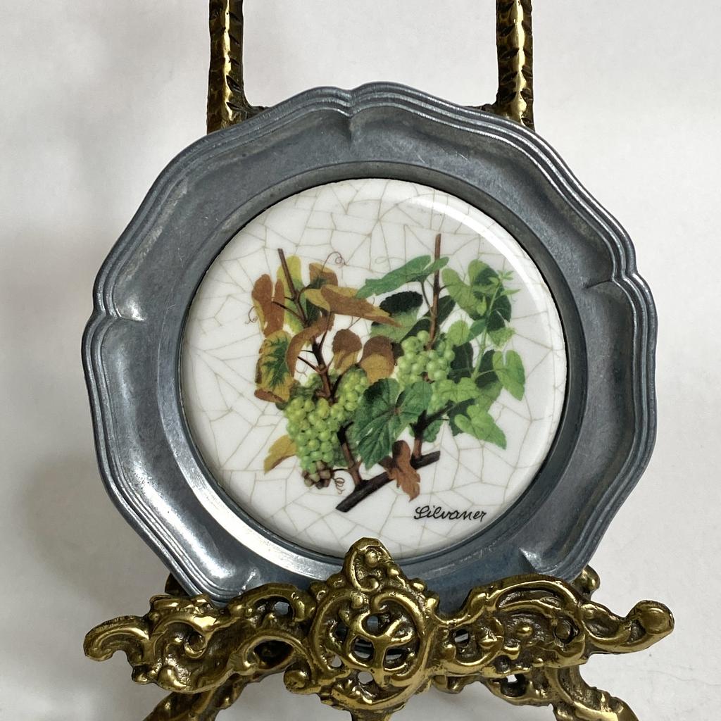 Декоративная тарелочка «Дубок» олово Германия  10 см  Арт  470