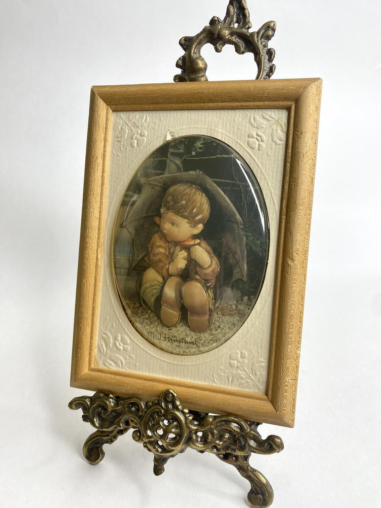 ✨Репродукция в деревянной раме «Мальчик с зонтиком» Арт 1090