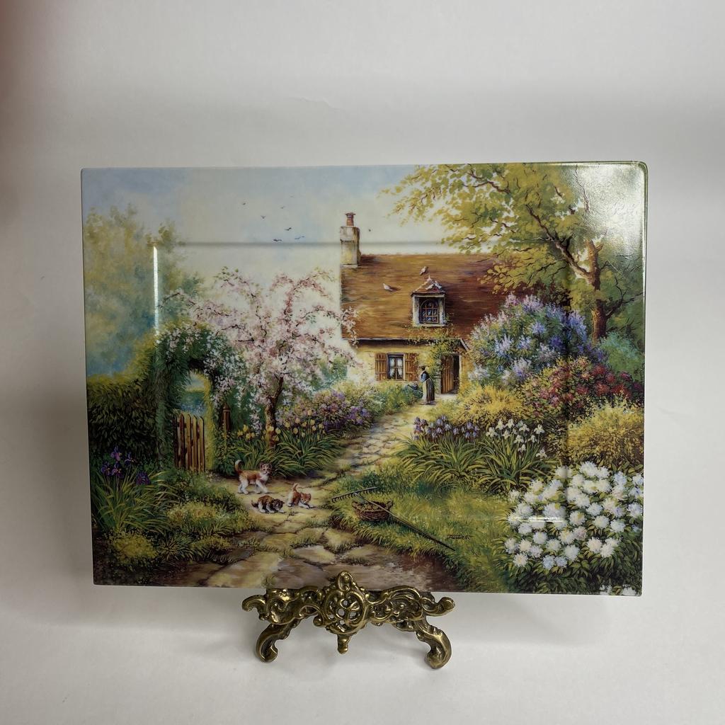 ✨Фарфоровое панно «Meine kleine Gartenwelt” Susanne Fumelli Арт 1294