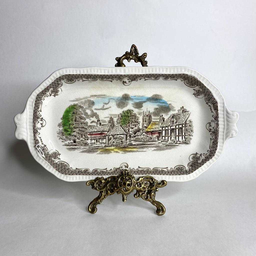 ✨Фарфоровый поднос Ironstone “Kensington” 27 см Арт  1470