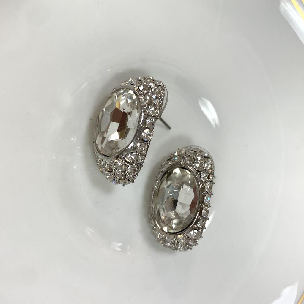 Винтаж. Серьги гвоздики с кристаллами Арт 1804