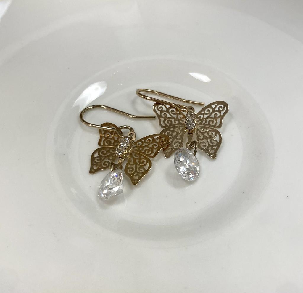 Винтаж. Серьги «Бабочки» Арт 1806