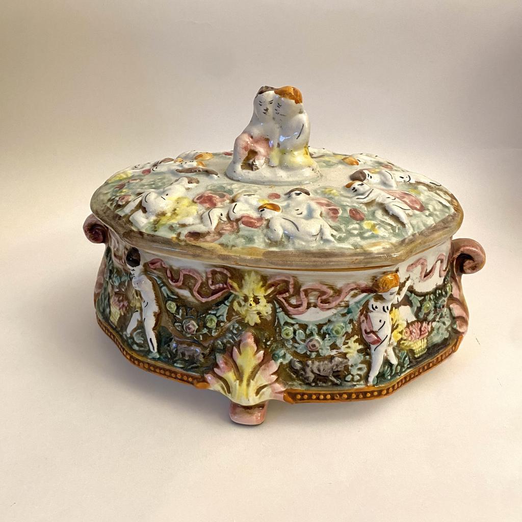 ✨Шкатулка, бисквитница Capodimonte 24 см Арт 1477