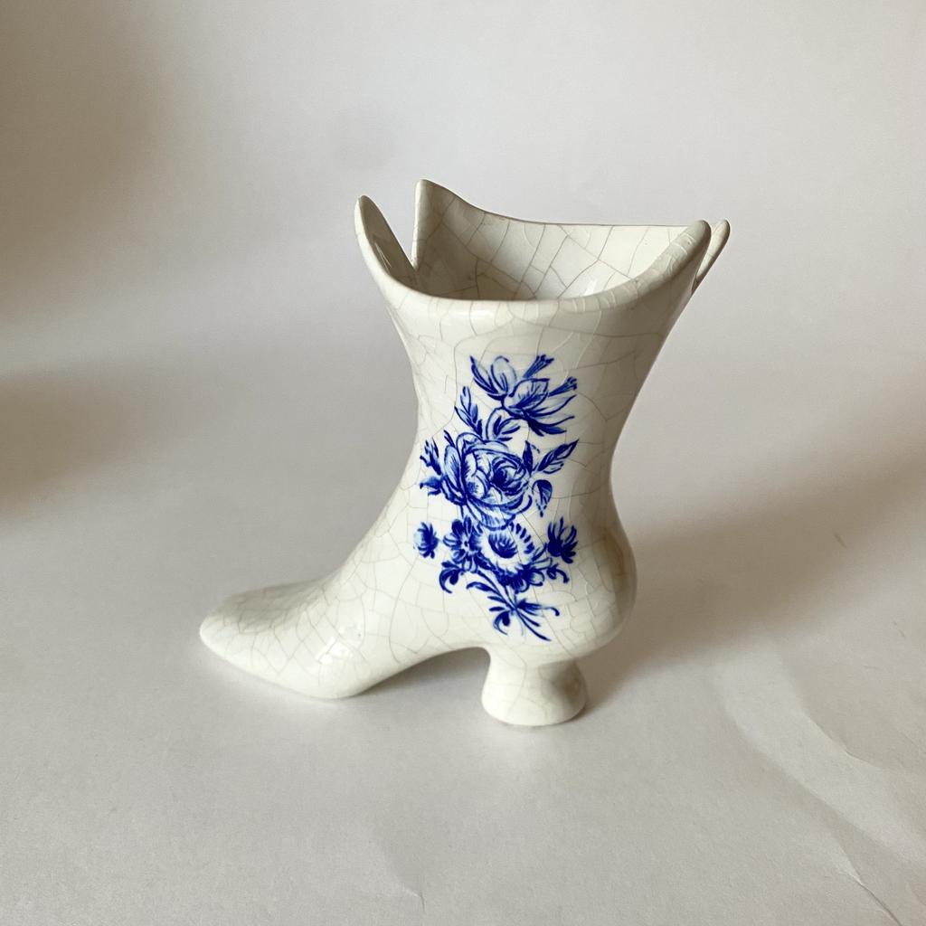 ✨Фарфоровй сапожок «Синий букет» Арт 1700