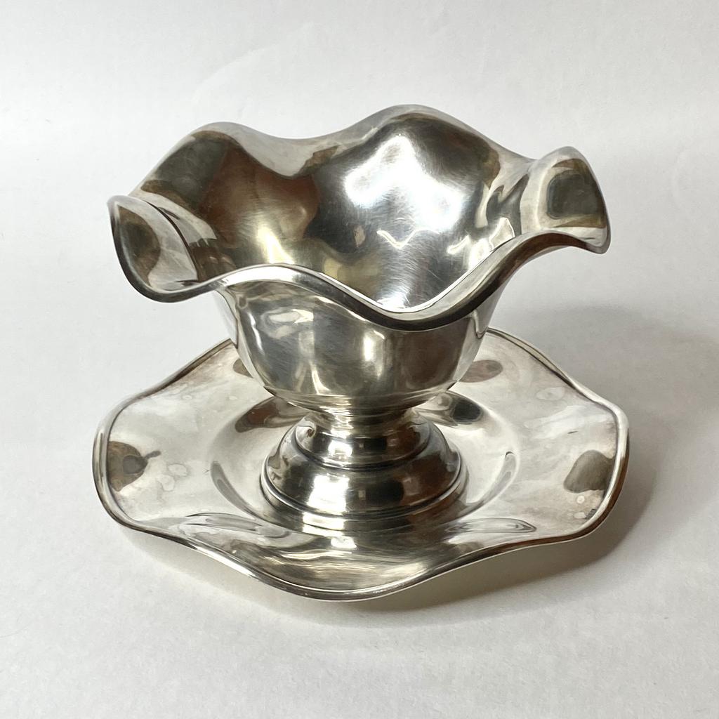 ✨Ваза с блюдом «Волна» серебрение   Арт 263