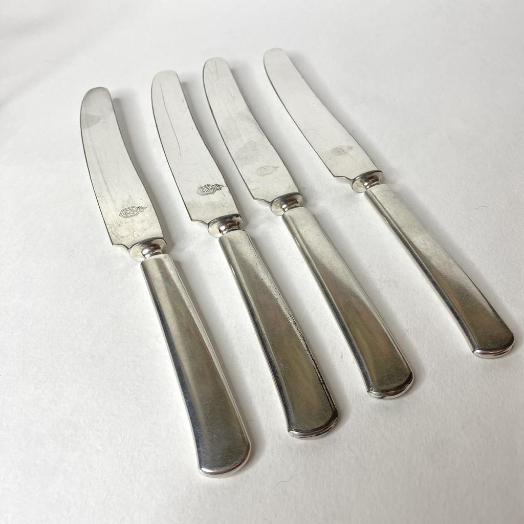 ✨Старинный столовый нож  серебрение Арт 2079