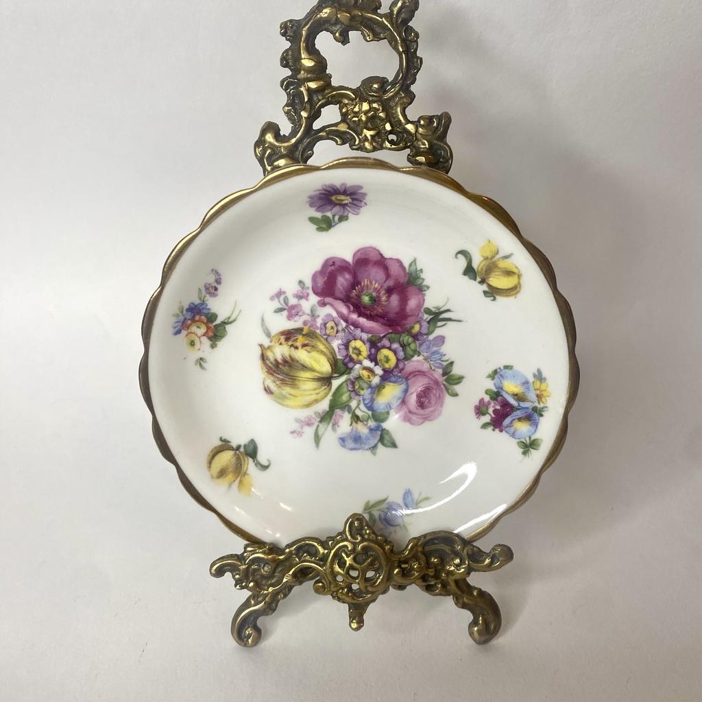 ✨Фарфоровое Блюдце Англия роспись Арт 8050