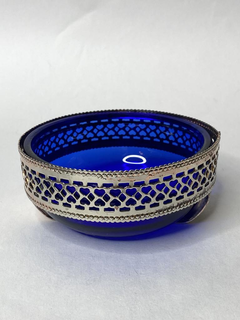 ✨Винтажная вазочка синее стекло Арт 705