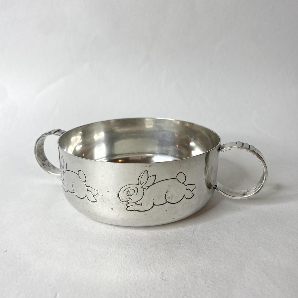 ✨Детская посеребрённая тарелка Арт 2194