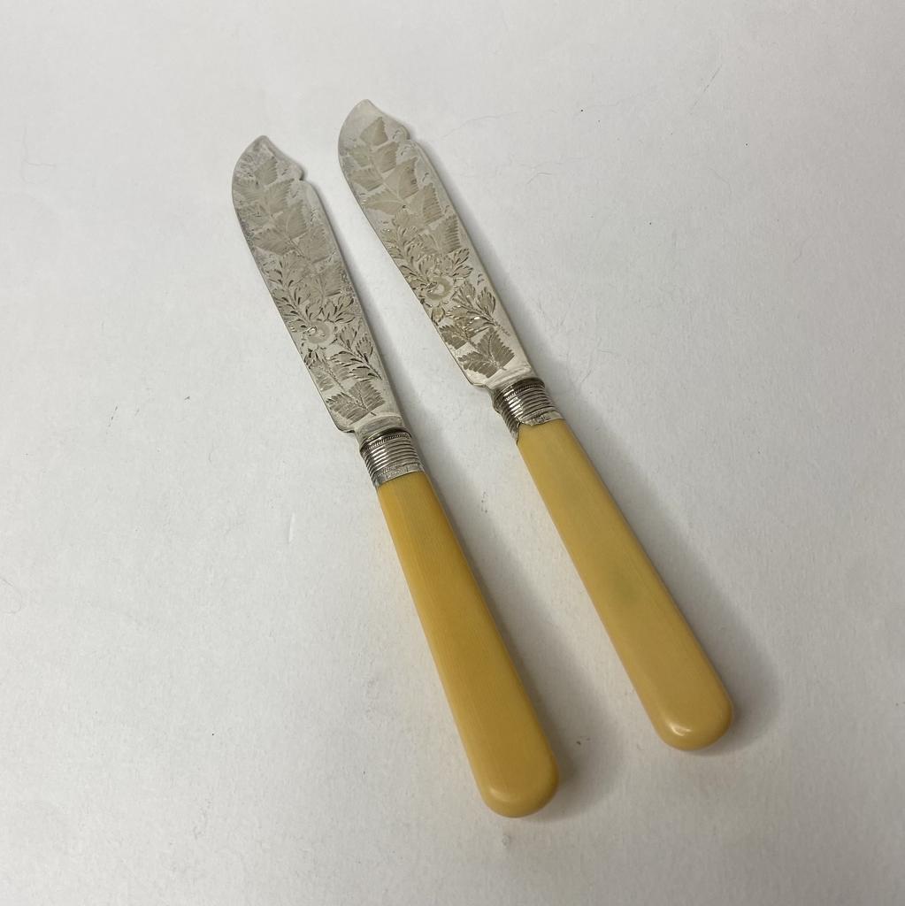 ✨Посеребрённый нож с бакалитовой ручкой Арт 2237