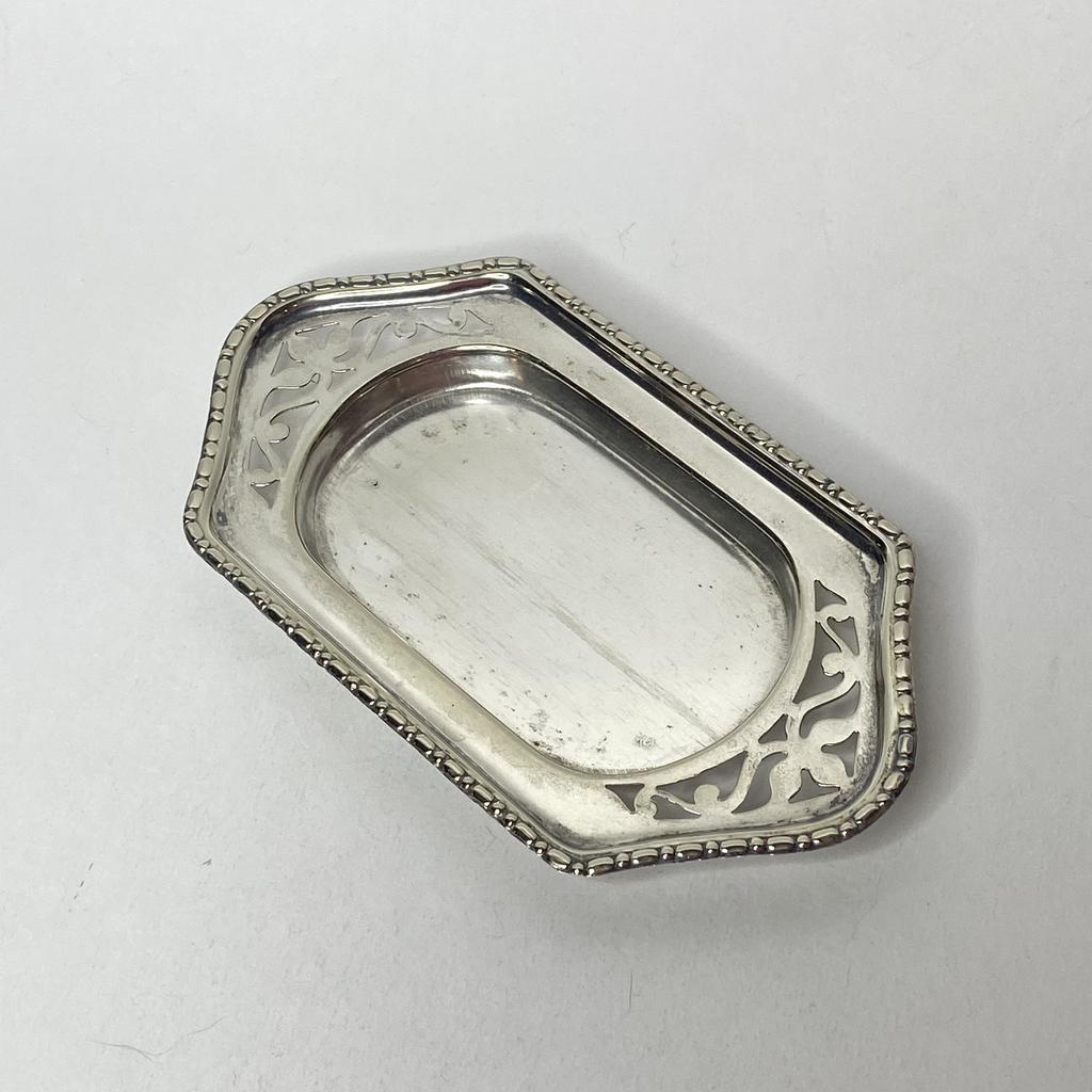 ✨Миниатюрный поднос 15 см  серебрение Англия Арт  2304