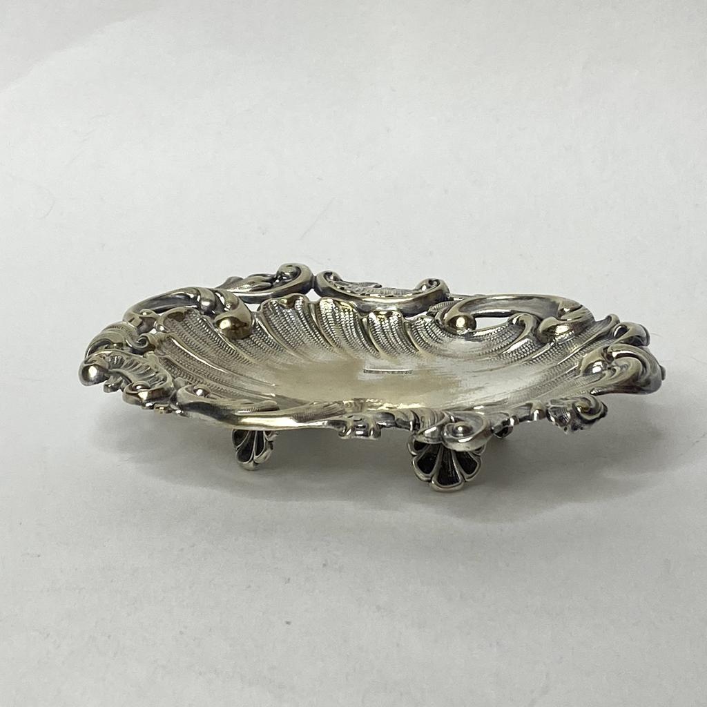 ✨Старинный поднос на ножках серебрение Англия  Арт  2309