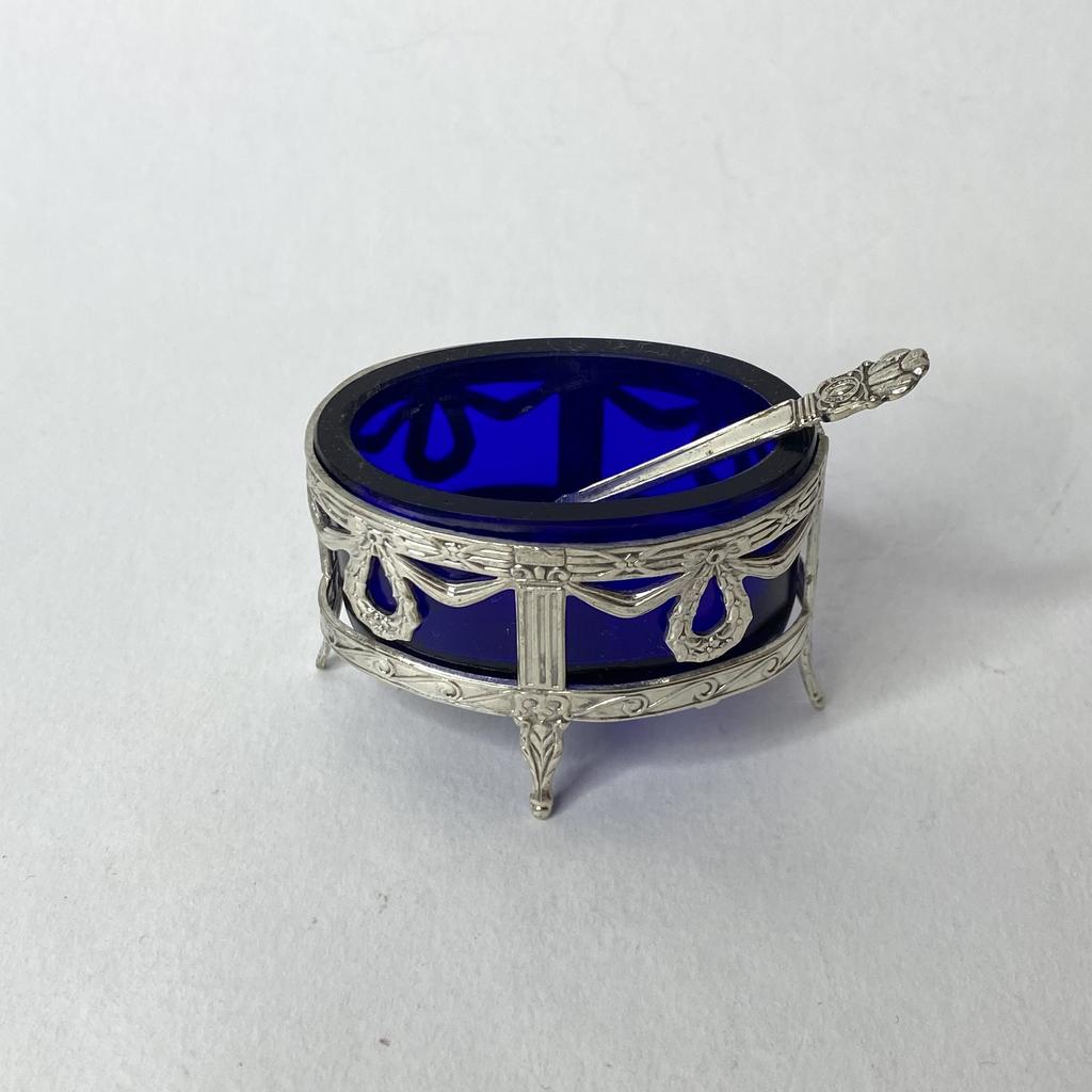 ✨Винтажная солонка синее стекло Арт 2343