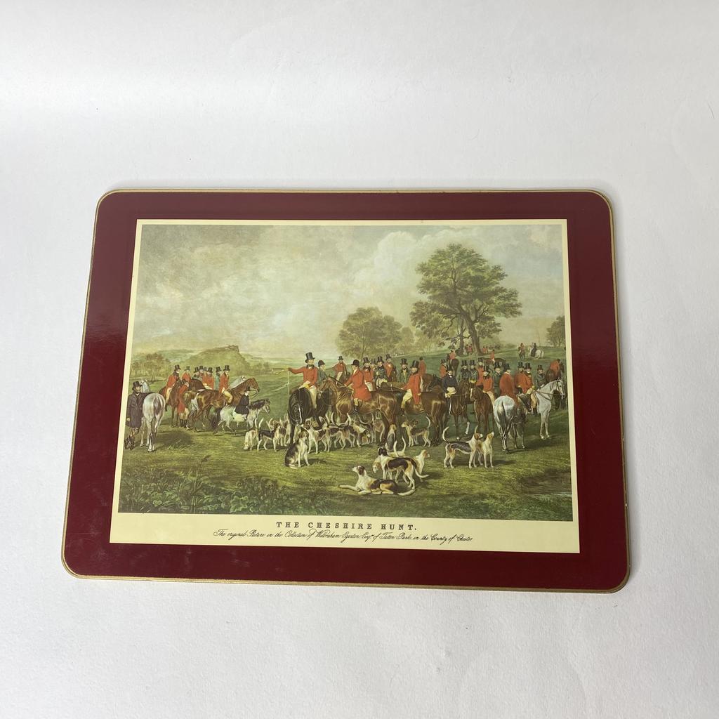 ✨Винтажный place mat  Fox Hunt Hunting Арт 2431