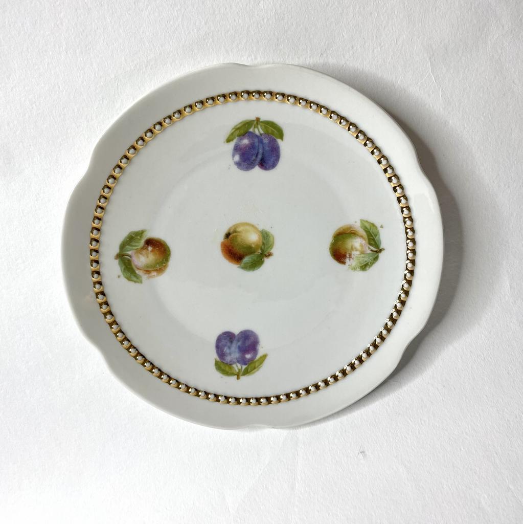 ✨Винтажная десертная тарелка «Фрукты» 17 см Арт 341