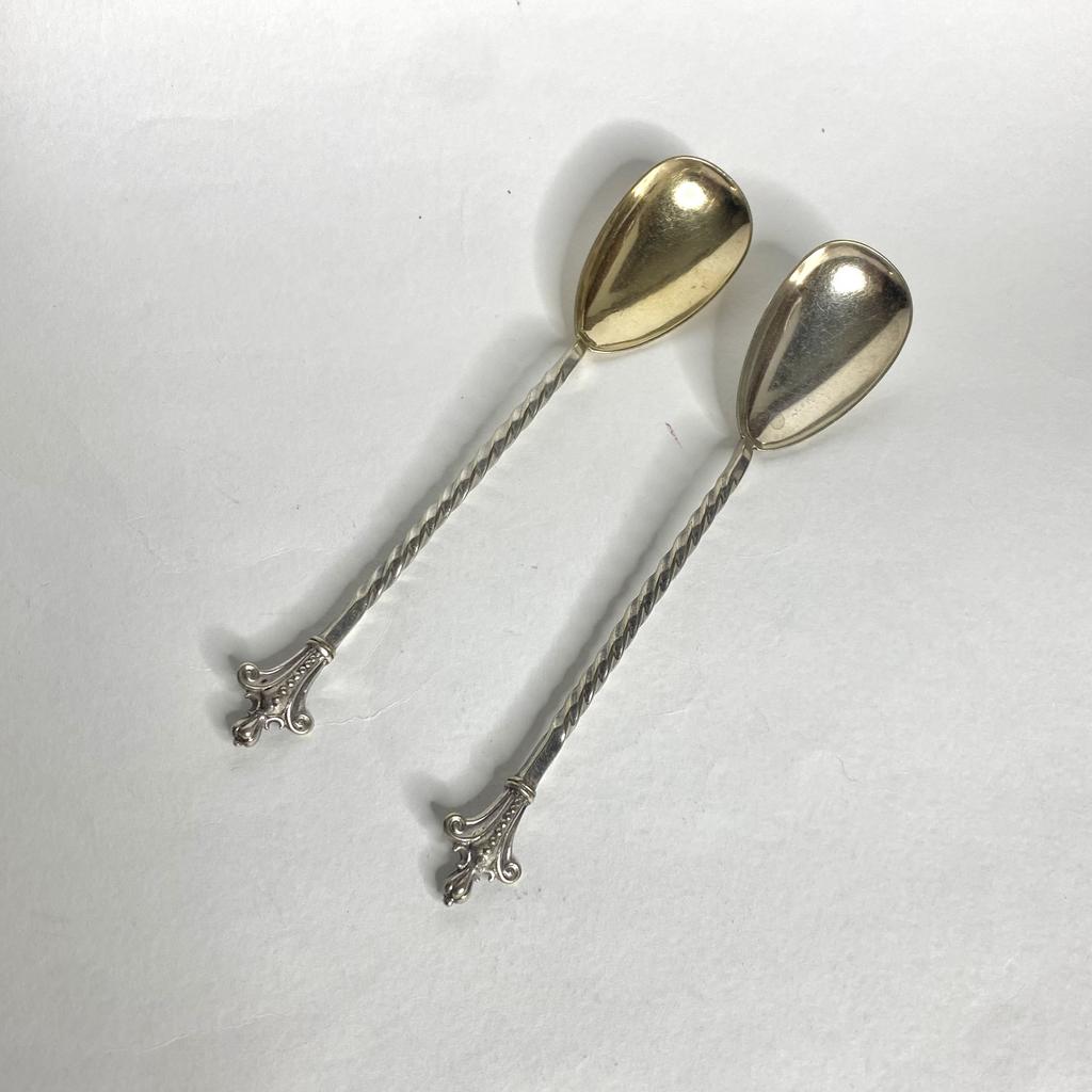 ✨Винтажная десертная ложка с витой ручкой 18 см Арт 2455