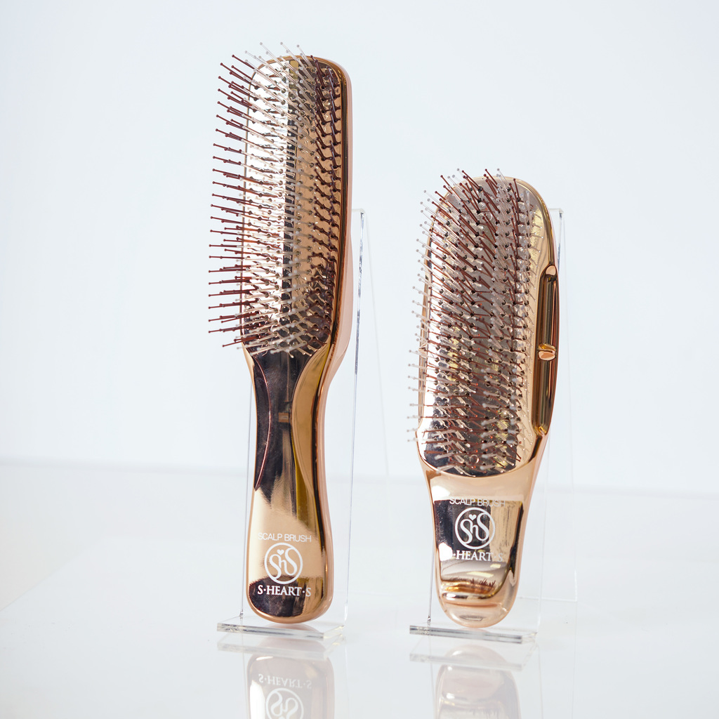 Японская расческа S-HEART-S Scalp Brush Gold