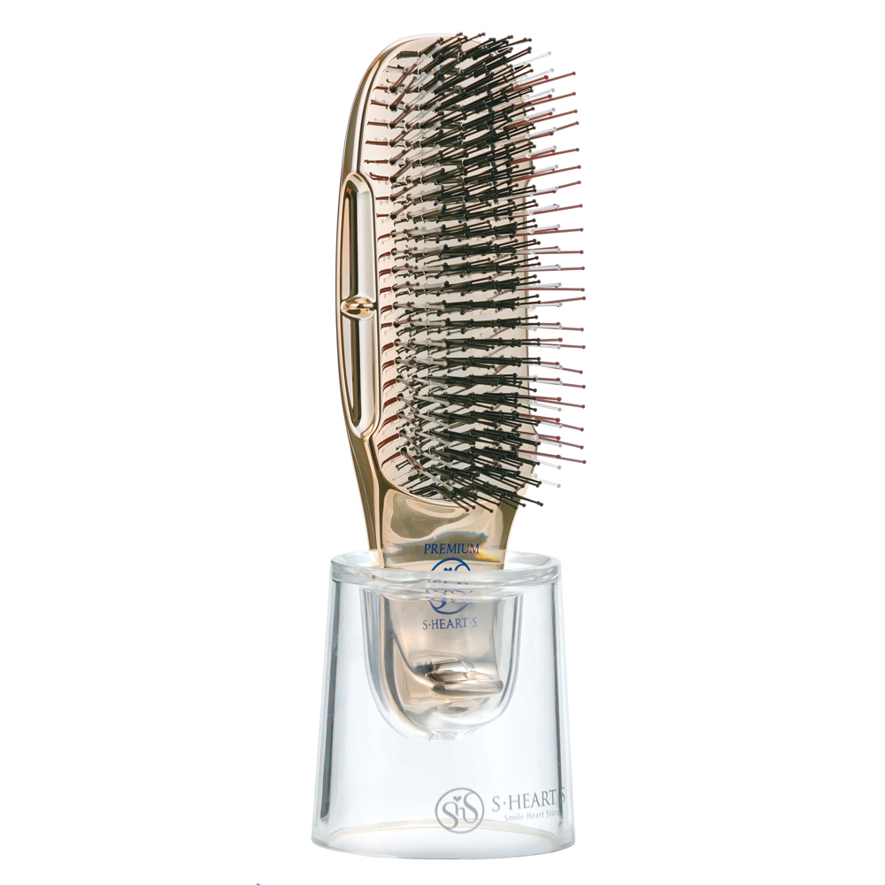 Японская расческа S-HEART-S Scalp Brush PREMIUM (золото)